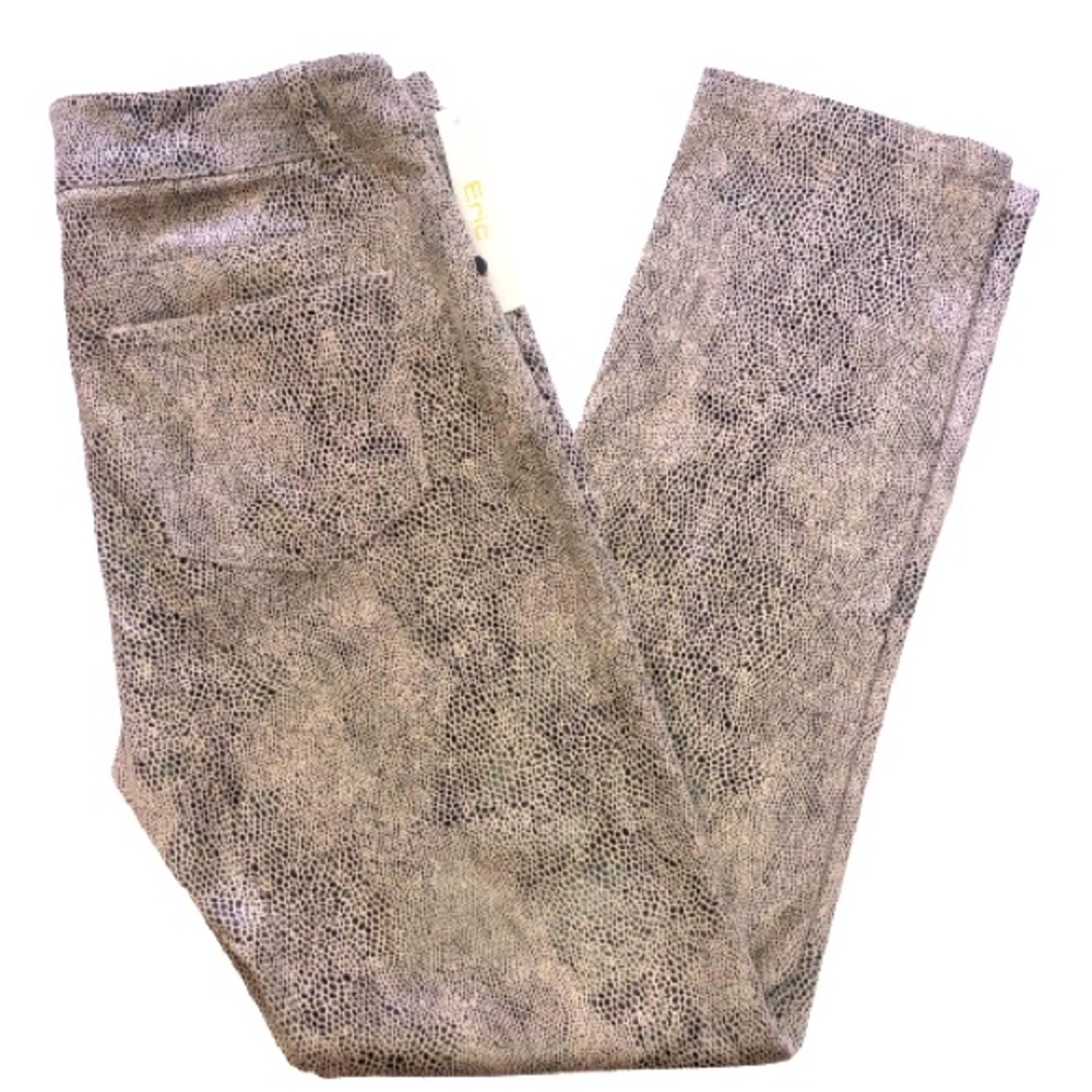 NWT Eric Designer Cheetah Print Leggings Beige Size 8